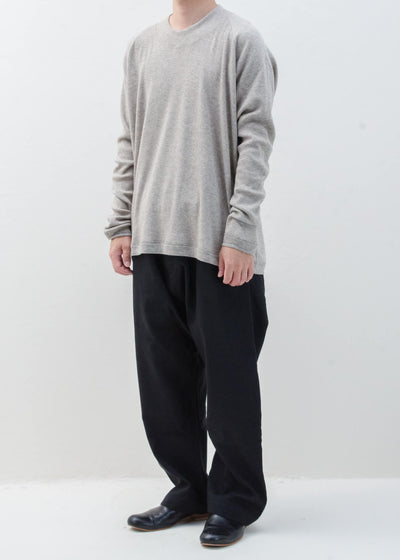 JAN-JAN VAN ESSCHE "TEE#70" GRAY MELE YAK PANCAKE JERSEY