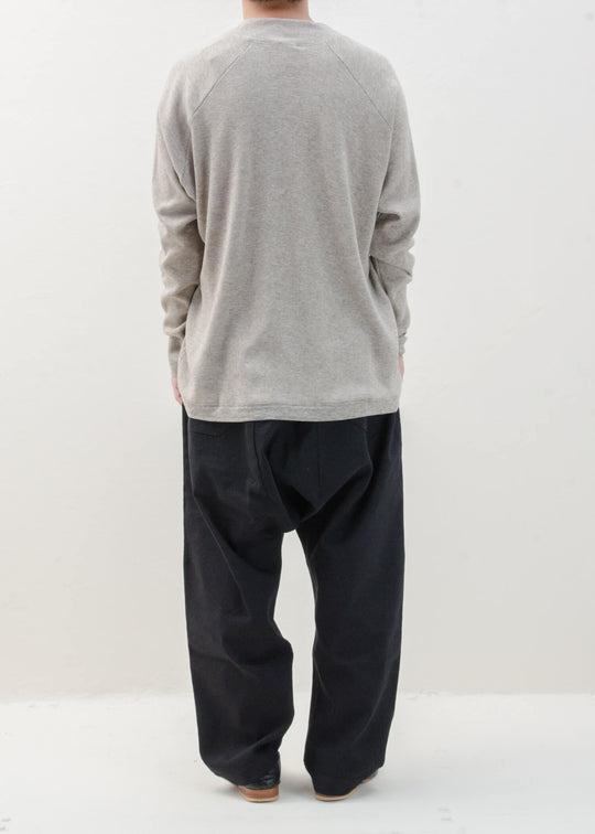 JAN-JAN VAN ESSCHE "TEE#70" GRAY MELE YAK PANCAKE JERSEY