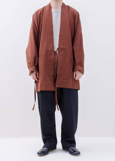 JAN-JAN VAN ESSCHE "KIMONO#9" REDWOOD DRY WOOL TWILL