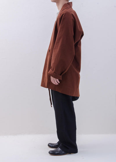 JAN-JAN VAN ESSCHE "KIMONO#9" REDWOOD DRY WOOL TWILL