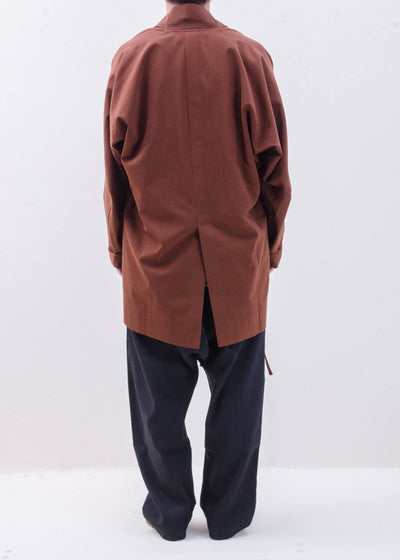 JAN-JAN VAN ESSCHE "KIMONO#9" REDWOOD DRY WOOL TWILL