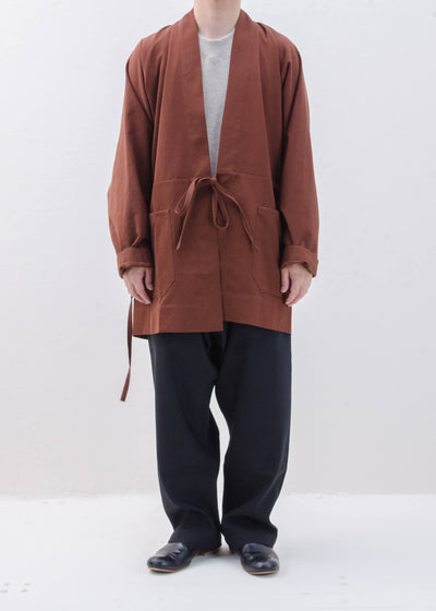 JAN-JAN VAN ESSCHE "KIMONO#9" REDWOOD DRY WOOL TWILL