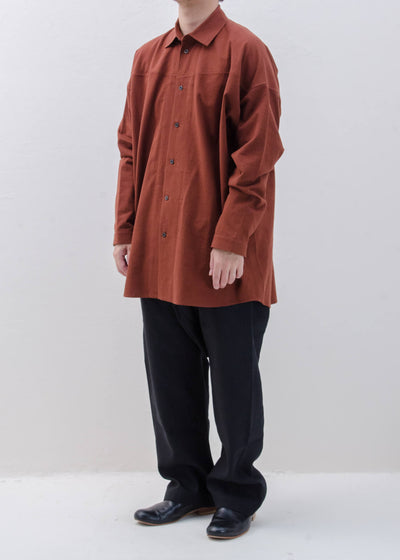 JAN-JAN VAN ESSCHE "SHIRT#85" REDWOOD COTTON/YAK FLANNEL