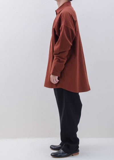 JAN-JAN VAN ESSCHE "SHIRT#85" REDWOOD COTTON/YAK FLANNEL