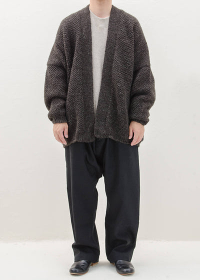 JAN-JAN VAN ESSCHE "KNIT#53" DARK BROWN ICELANDIC WOOL
