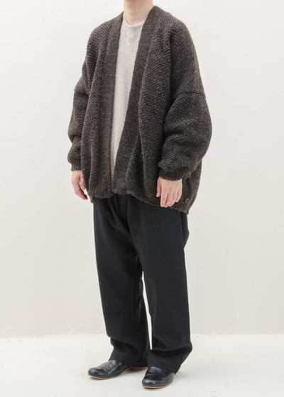 JAN-JAN VAN ESSCHE "KNIT#53" DARK BROWN ICELANDIC WOOL
