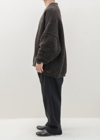 JAN-JAN VAN ESSCHE "KNIT#53" DARK BROWN ICELANDIC WOOL