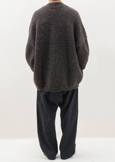 JAN-JAN VAN ESSCHE "KNIT#53" DARK BROWN ICELANDIC WOOL
