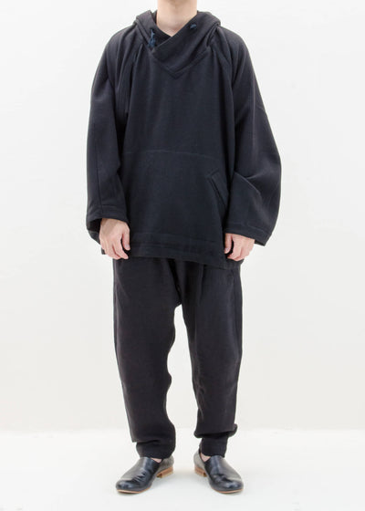 JAN-JAN VAN ESSCHE "JACKET#45" BLACK YAK WOOL
