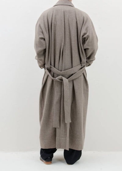 JAN-JAN VAN ESSCHE "COAT#26" NATURAL BROWN YAK WOOL