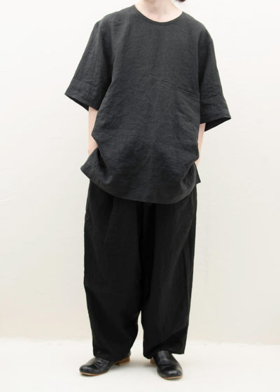 ZIIIN / "AVENO" One Pocket Loose Tunic / BLACK
