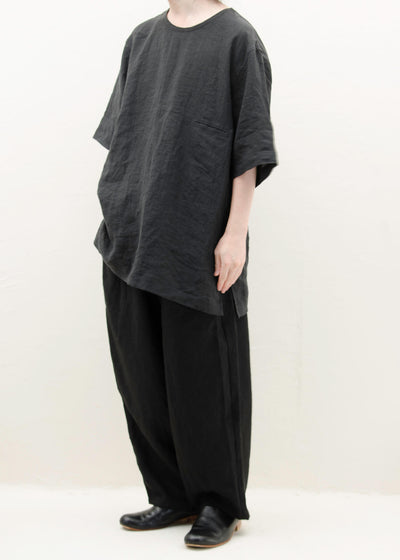 ZIIIN / "AVENO" One Pocket Loose Tunic / BLACK