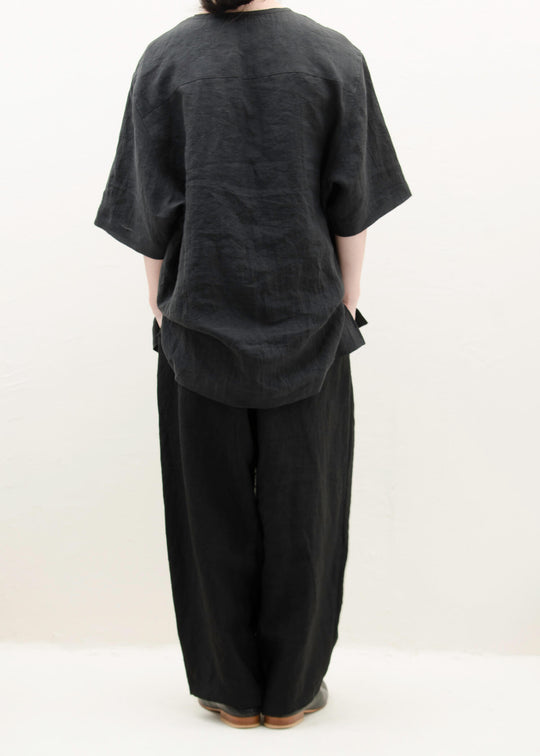 ZIIIN / "AVENO" One Pocket Loose Tunic / BLACK