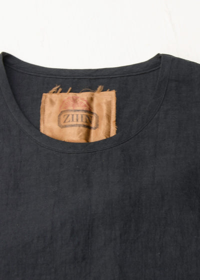 ZIIIN / "AVENO" One Pocket Loose Tunic / BLACK