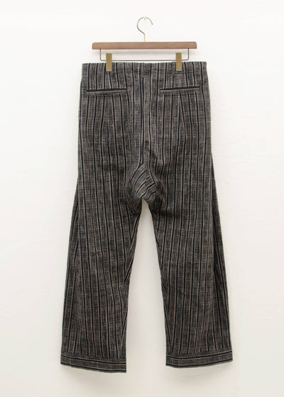 JAN-JAN VAN ESSCHE "TROUSERS#65" STRIPED COTTON CLOTH