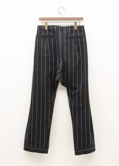 JAN-JAN VAN ESSCHE "TROUSERS#65" BLACK STRIPED VINTAGE WOOL