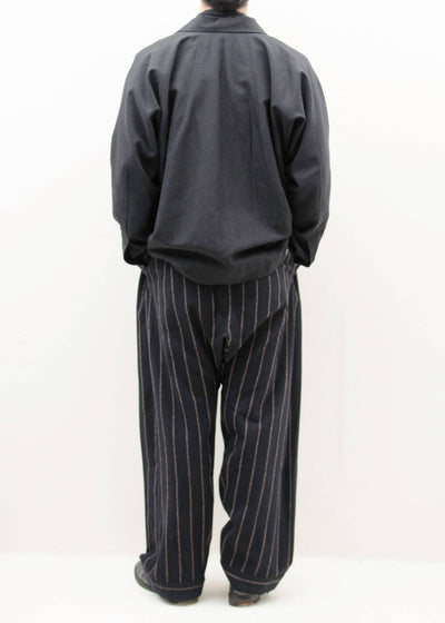 JAN-JAN VAN ESSCHE "TROUSERS#65" BLACK STRIPED VINTAGE WOOL