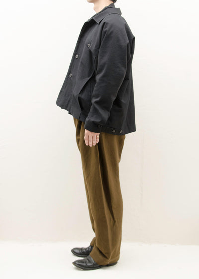 JAN-JAN VAN ESSCHE "TROUSERS#65" OLIVE VINTAGE LINEN/WOOL