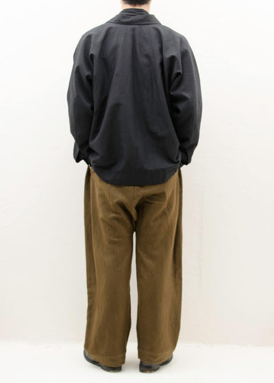 JAN-JAN VAN ESSCHE "TROUSERS#65" OLIVE VINTAGE LINEN/WOOL