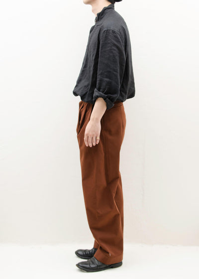 JAN-JAN VAN ESSCHE "TROUSERS#65" REDWOOD DRY WOOL TWILL