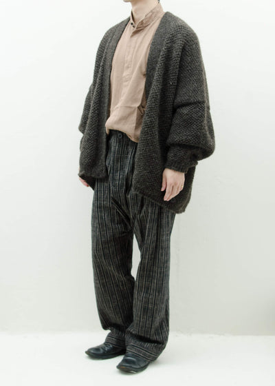 JAN-JAN VAN ESSCHE "TROUSERS#65" STRIPED COTTON CLOTH