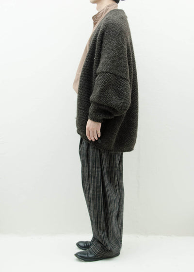 JAN-JAN VAN ESSCHE "TROUSERS#65" STRIPED COTTON CLOTH