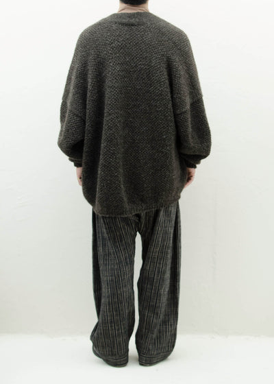 JAN-JAN VAN ESSCHE "TROUSERS#65" STRIPED COTTON CLOTH
