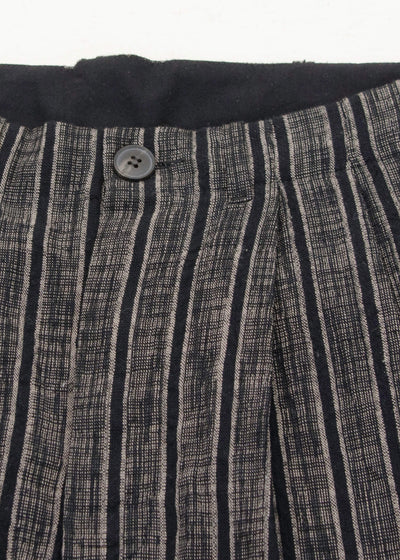 JAN-JAN VAN ESSCHE "TROUSERS#65" STRIPED COTTON CLOTH