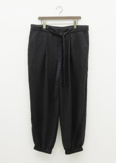 ZIIIN "VENKEI" HEMGATHER PANT / BLACK