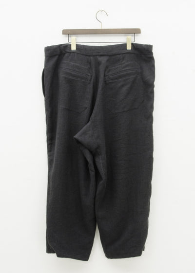 ZIIIN "DARMA" 3 TUCK WIDE PANT / BLACK