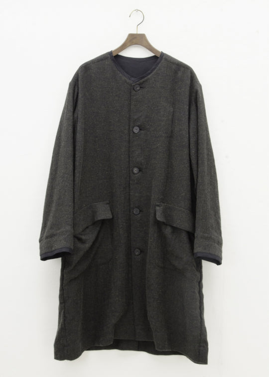 ZIIIN "SANZOH" DOCTOR COAT / BROWN BLACK