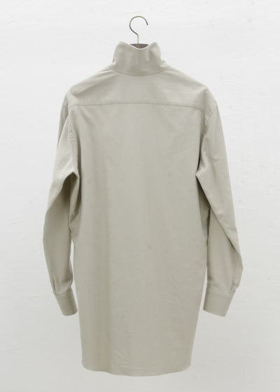 ZIIIN "OSCAR / 21AW" HIGH NECK COLLAR SHIRT / BEIGE