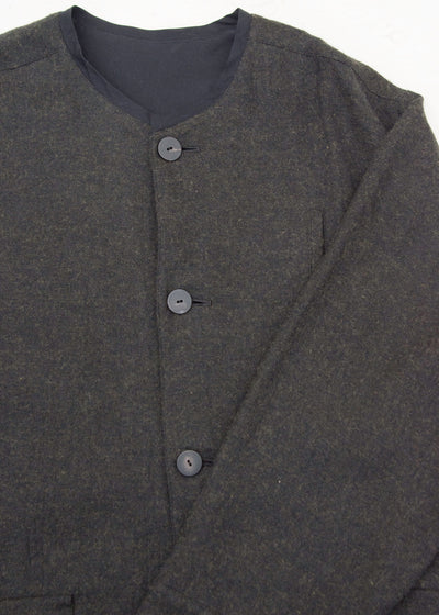 ZIIIN "SANZOH" DOCTOR COAT / BROWN BLACK
