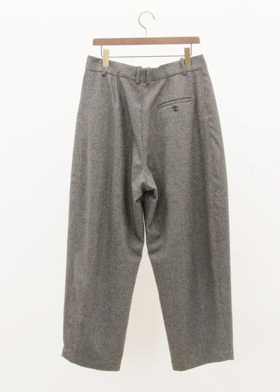 HED MAYNER 8 PLEAT PANT / GRAY HERRINGBONE