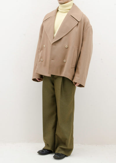 HED MAYNER CROPPED PEACOAT / CAMEL
