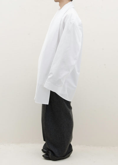 HED MAYNER SCARF COLLAR SHIRT / WHITE