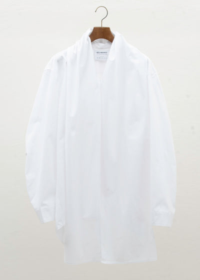 HED MAYNER SCARF COLLAR SHIRT / WHITE