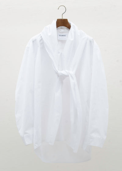 HED MAYNER SCARF COLLAR SHIRT / WHITE