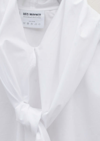 HED MAYNER SCARF COLLAR SHIRT / WHITE
