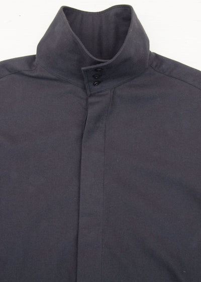 ZIIIN "OSCAR / 21AW" HIGH NECK COLLAR SHIRT / BLACK