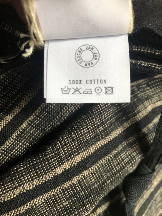 JAN-JAN VAN ESSCHE "TROUSERS#65" STRIPED COTTON CLOTH