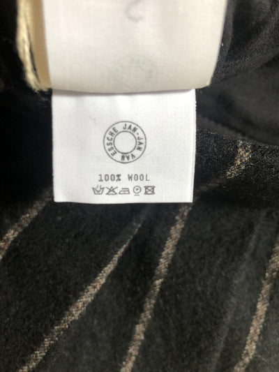 JAN-JAN VAN ESSCHE "TROUSERS#65" BLACK STRIPED VINTAGE WOOL