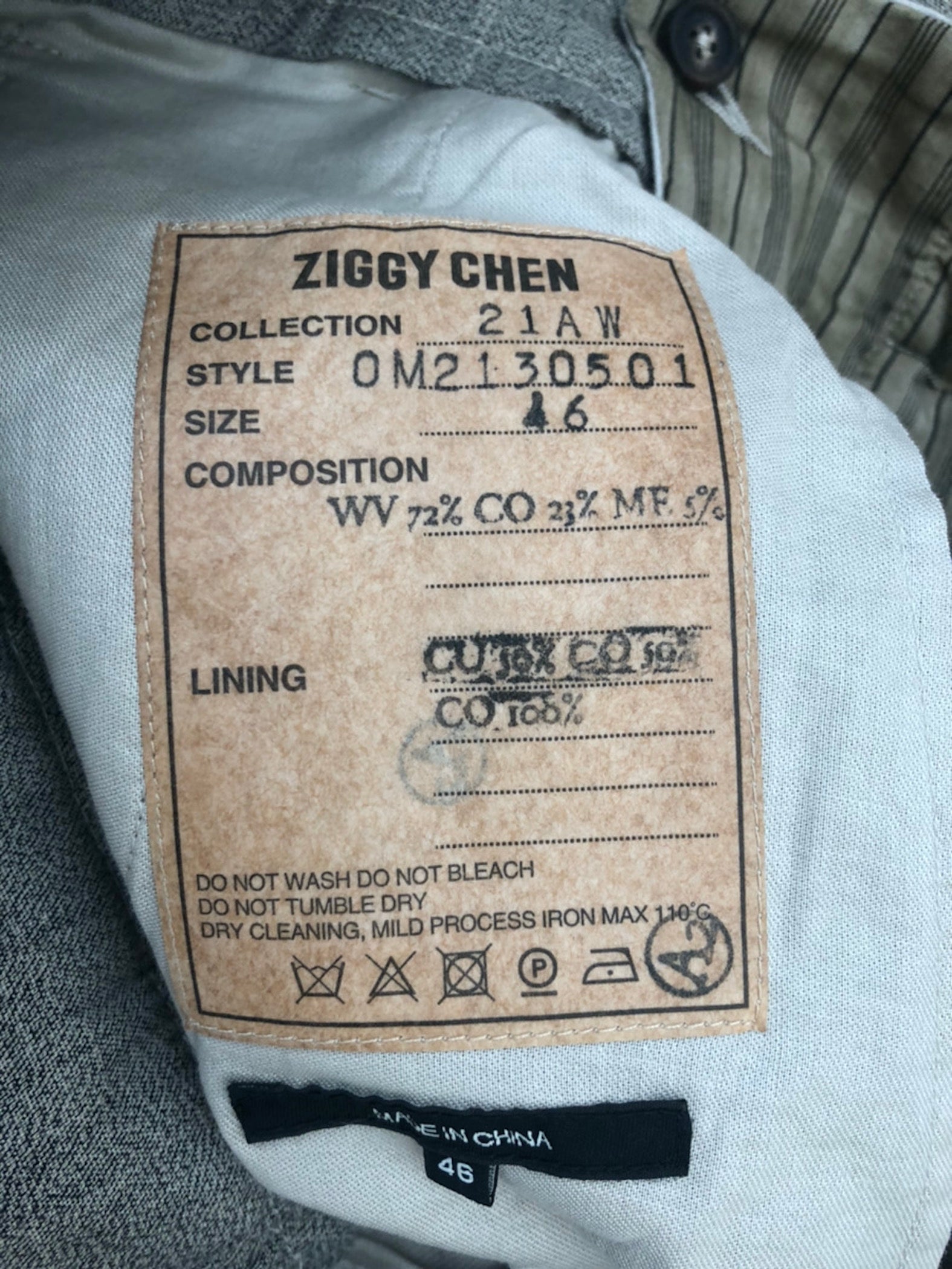 ZIGGY CHEN 裤子 Art #501