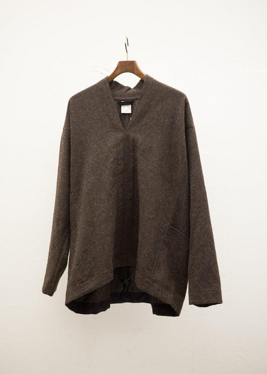 JAN-JAN VAN ESSCHE "SWEAT#56" NATURAL BROWN VINTAGE WOOL