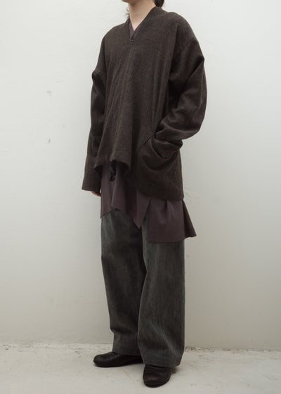 JAN-JAN VAN ESSCHE "SWEAT#56" NATURAL BROWN VINTAGE WOOL