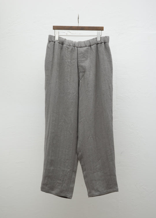 ZIIIN "KANON" STRAIGHT PANT LINEN WOOL HERRINGBONE / GREIGE