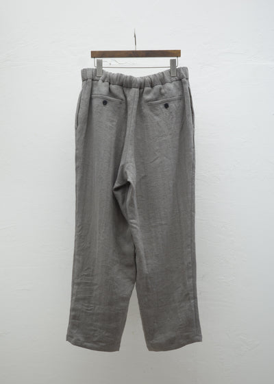 ZIIIN "KANON" STRAIGHT PANT LINEN WOOL HERRINGBONE / GREIGE