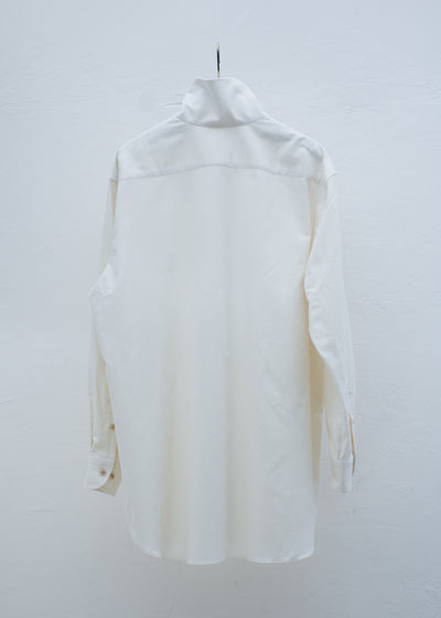 ZIIIN "OSCAR" HIGH NECK COLLAR SHIRT ORGANIC COTTON / BEIGE