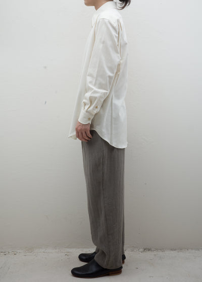 ZIIIN "KANON" STRAIGHT PANT LINEN WOOL HERRINGBONE / GREIGE