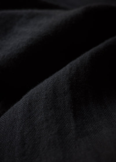 ZIIIN "KANON" STRAIGHT PANT LINEN WOOL HERRINGBONE / BLACK